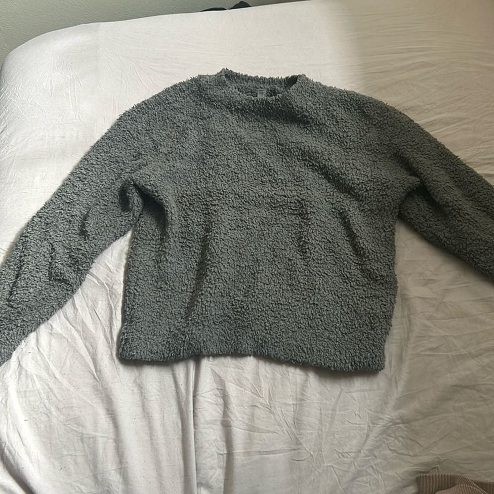 SKIMS Teddy Sherpa Pullover Sweater Crewneck Long Sleeve